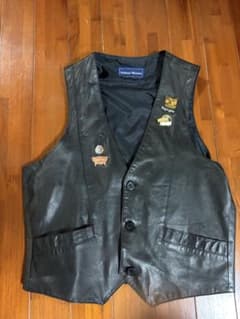 Anthony Michael レザーベスト ブラックのサムネイル