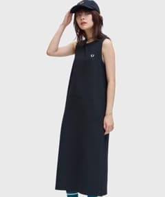 FRED PERRY フレッドペリー ノースリーブ ワンピース ブラック M