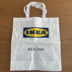 IKEA エコバッグ ホワイト ロゴ ショッパークラムビーナイロンのサムネイル