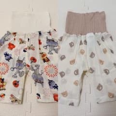 【未使用】夏用腹巻付きパジャマズボン薄手2枚セット 90cmのサムネイル