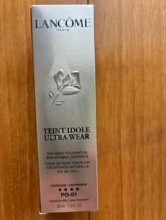 *新品*LANCOME ティントイドル ウルトラウェア PO-01（専用スポンジ 新品*LANCOME ティントイドル ウルトラウェア PO-01（専用スポンジ