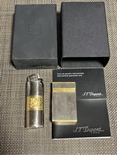 S.T. Dupont ガスライター ライン2ヘアライン シルバー×ゴールドのサムネイル