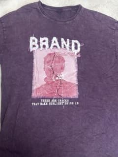ヴィンテージ加工 プリントTシャツ パープルのサムネイル