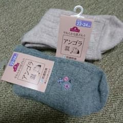 アンゴラ混合 靴下のサムネイル