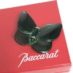 Baccarat バカラ ブローチ 蝶々 750 グリーン系 クリスタル 緑 - メルカリ