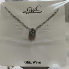 未開封 Glitz Wave ネックレス シルバーカラー ストーンのサムネイル