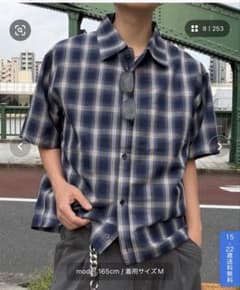 UNDERSTATEMENTS チェック柄 半袖シャツ Mサイズのサムネイル