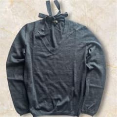 Drawer バックリボン Vネック カシミヤシルクニット ドゥロワー - メルカリ