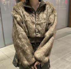 WEGO ファーブルゾン ファーコートブラウンのサムネイル