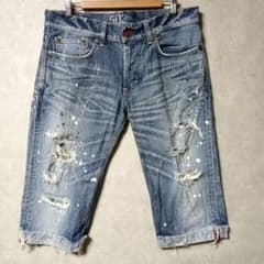 KRHYME DENIM クライム メンズ デニムハーフパンツ w34 ブラウン 