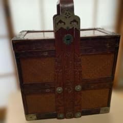 茶道具箱　煎茶道具箱　野点　茶道　日本の茶道具 茶収納箱　提藍ていらん　骨董品 茶道具箱 煎茶道具箱 野点 茶道 日本の茶道具 茶収納箱 - メルカリ