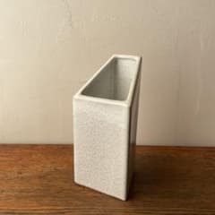 いけばな 花器 投げ入れ 自由花 白 変形 台形 草月 池坊 古流 小原流