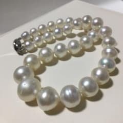 AN58 最大17.2mm 白蝶真珠 南洋 パール ネックレス - メルカリ