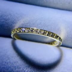 表参道店舗　K18 YGダイヤ ハーフエタニティリング 0.12ct 6.5号のサムネイル
