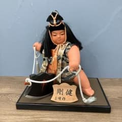 3F 昭和レトロ 五月人形 金太郎 剛健 貞峰作 ガラスケース無し 置物