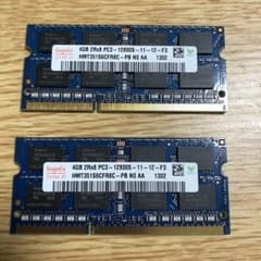 ノートPC DDR3 1600 PC3-12800 204pin 4GB ２枚のサムネイル