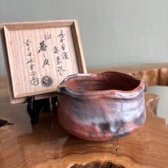 楽焼 作家物 赤楽茶碗 抹茶碗 茶道具 共箱 - メルカリ