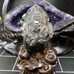【極上品】スモーキークォーツ　黄財神 ルチル共生 極上品】スモーキークォーツ 黄財神 ルチル共生 - メルカリ