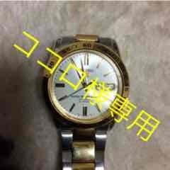 セイコー５ 自動巻 金x銀コンビ 美品のサムネイル