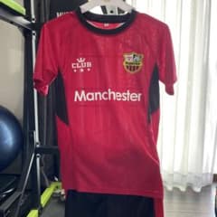 サッカーウェア 上下セット ピンク ブラックのサムネイル
