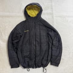 00sコロンビアpuffy jacket M黒キルティングドローコード短丈y2k 