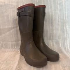 レア 美品 AIGLE レインブーツ カーキ 30のサムネイル