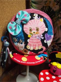 専用☆猫ちゃん × パッチワーク デニム 風 ♥ ポーチ【 子ども 財布 】のサムネイル