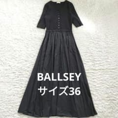 ボールジィ BALLSEY マテリアルコンビVネックワンピース ドッキング 36 