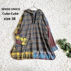 美品⁂センソユニコ⁂パッチワーク クレイジーチェック フーディ