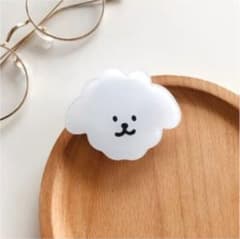 韓国　スマホグリップ　しろ犬　ポケットグリップ　iPhoneのサムネイル