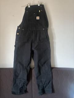 Carhartt オーバーオール ブラック 36/32 - メルカリ
