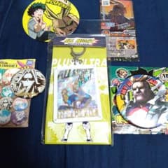 ヒロアカ オールマイトのサイン入りキーホルダー 原作 缶バッジ フェア