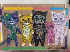 絵画　アクリル画　猫　原画のサムネイル