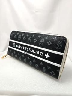 美品 カステルバジャック 長財布 ラウンドファスナー 黒 マルセル