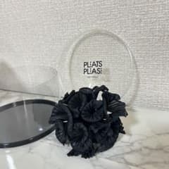 PLEATS PLEASE イッセイミヤケ　コサージュ　レア　ブラック　花