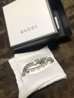 【GUCCI】グッチゴースト シルバー チェーンブレスレット 17のサムネイル