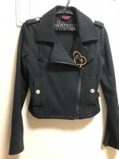 EARTHMAGIC ライダースジャケット 黒のサムネイル