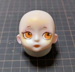 Thumbnail of セリアドール　ドール　ヘッド　カスタム　メイク　キュート大　女の子　オレンジ