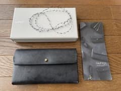 SAFUJI サフジ∞ミニ長財布∞ホック∞グレイブラックのサムネイル