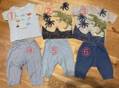 ベビーTシャツ95とズボン90×3セットまとめ売りのサムネイル
