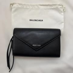 美品✨BALENCIAGAバレンシアガ長財布ペーパーコンチネンタル黒499207 BALENCIAGA ペーパー コンチネンタル 長財布 ブラック バレンシアガ