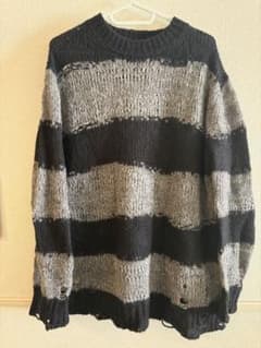 （ＧＷ最終日）Acne Studios ダメージボーダーニットセーター GW最終日）Acne Studios ダメージボーダーニットセーター - メルカリ