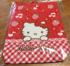 ハローキティ　シューズバッグ　/上靴入れ イチゴ気分柄のサムネイル