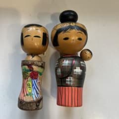 伝統的なこけし人形 2体セット - メルカリ