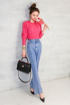 cocotte paris ココットパリ　ハイウエストフレアデニム S ブルーのサムネイル