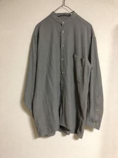 USA 個性派古着 vintage used バンドカラーシャツ グレーのサムネイル