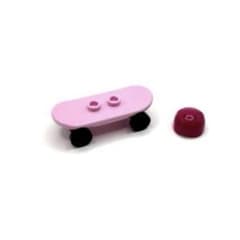 <신품 미사용> LEGO 레고 블록 스케이트 보드 핑크 헬멧