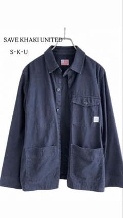 SAVE KHAKI UNITED カバーオール ジャケット ネイビー　USA製のサムネイル