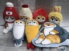 モフサンド　mofusand BIG ぬいぐるみ　いちご　うさぎ　サメにゃんのサムネイル