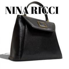NINA RICCI Nina Ricci Leather Handbag, Black, Vintage